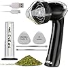 Mamba Electric Herb Grinder, 2g Spice Grinders with Loading Tool, USB Rechargeable & Portable Metal Mill for Herbs and Kitchen, Black, Mamba Loader XL