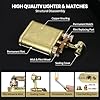 Vintage Lighter Permanent Match, Cool Trench Lighter Brass Lighter, Unique Lighters, Antique Kerosene Lighter Fluid Refillable, Reusable Waterproof Matches Lighters