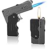 Yusud Foldable Torch Lighter with Switchable Soft Jet Flame, Lockable Butane Lighter, Refillable Butane Lighter, Cool Lighters for Men Dad Husband (Fuel No Included)