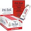 Zig-Zag - Slow Burning Rolling Papers with 32 Tips, Carton of 24 Packs, 32 Papers per Pack, Size King Slim, Easy Rolling, 100% Natural Gum Arabic, No Bleach, Authentic White Paper