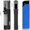 YUSUD Butane Fuel Lighter, 2 Pack Torch Jet Lighter with Visible Gas, Lockable Flame, Windproof Lighters, Unique Gifts for Men, Women…
