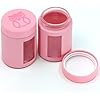 Stash Jar Smell Proof Container (4 oz) Viewing Jars for Herbs, Spices, Coffee, Teas & More, Air Tight Jar, Thick UV Protection Glass, Smell Proof Herb Storage (Set of 4) (Matte Pink)