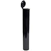 Black King Size Pop Top Opaque Plastic Pre-roll Tubes | 116mm | Child Resistant | 100pc