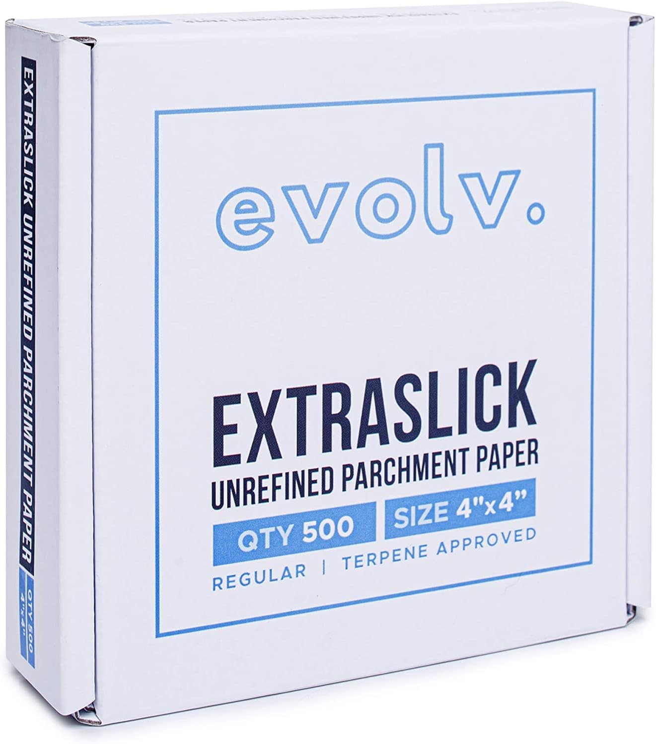 EVOLV | Parchment Squares | Unrefined & Extra-Slick Sheets | 4"x4" | 500 Count