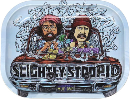 Rolling Trays Premium Metal Tray with Design - Perfect Size for Home Or Travel Accessories