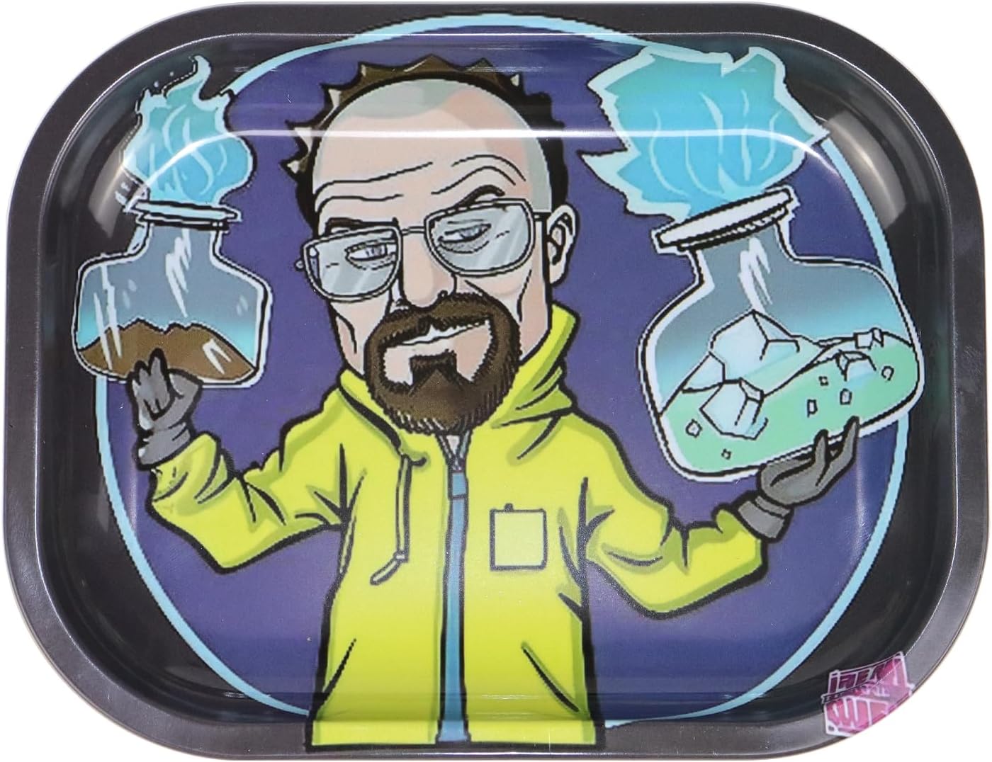 Rolling Trays Premium Metal Tray with Design - Perfect Size for Home Or Travel Accessories