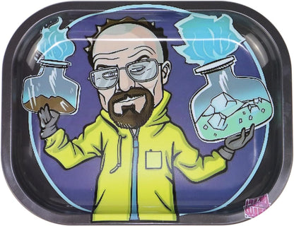 Rolling Trays Premium Metal Tray with Design - Perfect Size for Home Or Travel Accessories