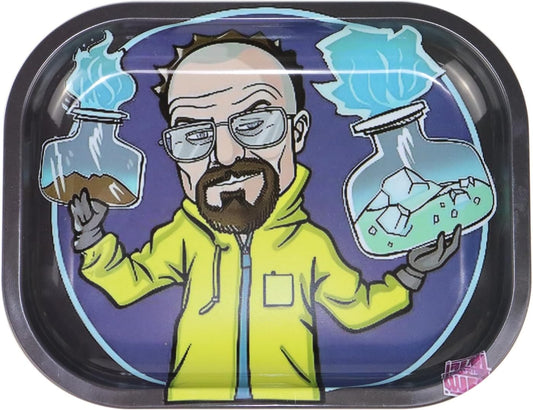 Rolling Trays Premium Metal Tray with Design - Perfect Size for Home Or Travel Accessories