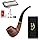 Joyoldelf Smoking Pipe, Wooden Tobacco Pipe with Gift Box, Rosewood Tobacco Pipes for Smoking with Tobacco Pipe Stand, 9mm Pipe Filter, 3-in-1 Pipe Scraper and Smoking Accessories
