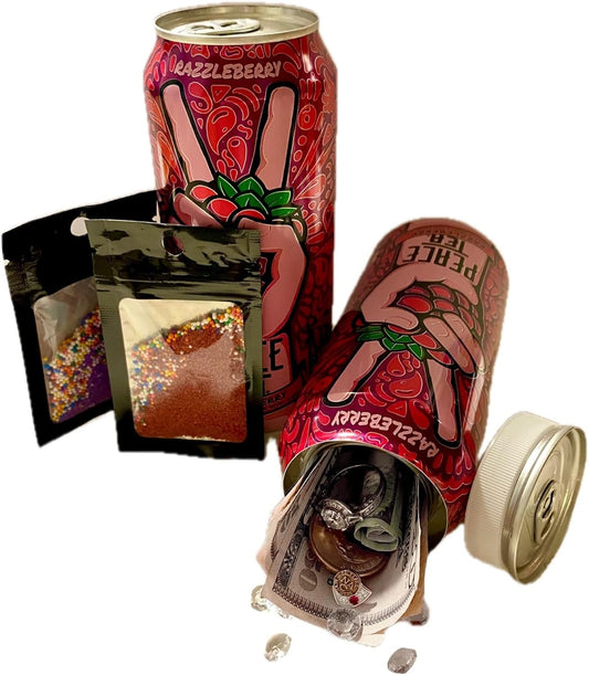 Fake Soda Peace Tea Razzleberry 32 OZ Safe Diversion Secret Stash Safes with Hidden Storage to Hide Money Jewelry Anything