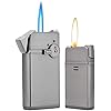 YUSUD Butane Torch Lighter, Fuel Refillable Lighter, Soft/Jet Flame Switchable Lighters with Flame Adjustable and Rotatable Switch, Unique Gift for Man Husband