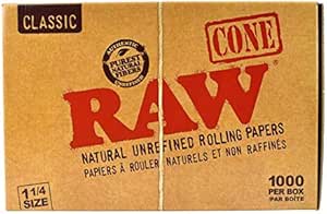 RAW Classic Pre-Rolled Cones - 1-1/4 - BULK Box of 1000