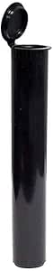 Black King Size Pop Top Opaque Plastic Pre-roll Tubes | 116mm | Child Resistant | 100pc