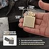 YUSUD Vintage Pocket Lighter Fluid Refillable, Cool Lighter Insert for Classic Flip Lighter Cases, Windproof Gold Trench Lighters Inserts Soft Flame, Unique Birthday Gifts for Men Dad Husband