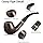 Joyoldelf Tobacco Pipe, Wooden Smoking Pipes with Gift Box, Pear Wood Tobacco Pipes for Smoking with Tobacco Pipe Cleaners, Pipe Filter, Pipe Scraper and Smoking Accessories