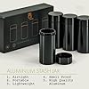 Portable Aluminum Stash Containers (50mL) for Herbs, Spices, Coffee & More, Waterproof Smell Proof Container, Small Airtight Containers (Set of 4)