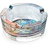 Glass Ashtray, Home Ashtrays, Cool Ashtrays Cute Ashtray Round Transparent (Pink)