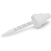 (120 Pack) 30ml Glass Dropper Bottles w/Measurements & Tamper Proof Lid | Clear Bottle & White Cap | Concentrate, Medicine, Makeup, Supplement or Oil Containers, 878221582485