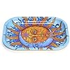 Rolling Trays Premium Metal Tray with Design - Perfect Size for Home Or Travel Accessories 7''X 5.5'',Sun