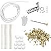 YUSUD Flint & Wick Lighter Accessories, Ultimate Repair Kit for Fluid Lighters & Insert (200 Pices Flint Stone, Metal Lighter Gasket, Wick with Needle, Copper Cotton Wicks, Spring, Cotton, Screw Tool)
