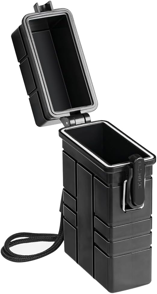 YUSUD Waterproof Case, Airtight Holder Case Whole Package for 20pcs 84-100mm Size, EDC Survival Container for Fishing Kit, Match Seal Storage Dry Box, Camping Essentials, Cool Gadgets for Men Women