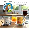 Silicone Coasters for Drinks[6 Pack]- Cup Mat for Tabletop Protection-Non-Slip, Non-Stick, Coffee Table Decor, Great Gift for Any Occasion (6 Coasters Style D)