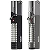 YUSUD Butane Fuel Lighter, 2 Pack Torch Jet Lighter with Visible Gas, Lockable Flame, Windproof Lighters, Unique Gifts for Men, Women…