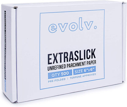 EVOLV | Parchment Squares | Pre-Folded & Extra-Slick Sheets | 6"x6" | 500 Count