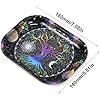 Rolling Trays Premium Metal Tray with Design - Perfect Size for Home Or Travel Accessories, Lifetree