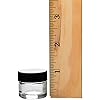 (250 Pack) 5ml Glass Concentrate Screw Top Jars | Essential Oil, Concentrate, Lip Balm or Makeup Containers | White Lids