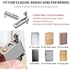 YUSUD Lighter Gasket Seal, Metal Repair Kit with Cotton Felt Pad, Anti-Evaporation Accessories for Lighter Insert