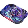 Rolling Tray Premium Metal Tray and Spice Grinder with Design - Perfect Size for Home Or Travel Accessories,Purple