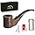 Joyoldelf Cylinder Shape Smoking Pipe - Handmade Ebony Tobacco Pipe Set, Wooden Pipe with Complete Accessories and Gift Box for Beginner
