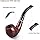 Joyoldelf Handmade Rosewood Tobacco Pipe - Wooden Smoking Pipe with Classical Flower Patterns and Stainless Steel Pipe Stand, Pipe Starter Kit for Beginner