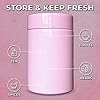 Stash Jar Smell Proof Container (500mL) for Herbs, Spices, Coffee, Teas & More, Double Sealed Air Tight Jar, Thick UV Protection Glass, Smell Proof Herb Storage, x2 Resealable Smell Proof Bags (Pink)