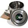 CVault Medium 1 oz Storage Container | Smell-Proof, Air Tight & Light Resistant | Food Grade Stainless Steel | Includes 62% RH 8-gram Pack