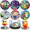 Silicone Coasters for Drinks[6 Pack]- Cup Mat for Tabletop Protection-Non-Slip, Non-Stick, Coffee Table Decor, Great Gift for Any Occasion (6 Coasters Style D)