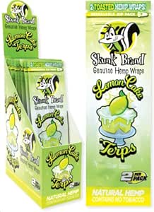 Skunk Brand Terp Enhanced Hemp Wraps | Lemon Cake | 50 Wrap Case (25x2)