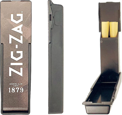 Zig-Zag - JPAQ Pre-Roll Case, Smell Proof Container, Water and Child-Resistant Storage, Portable, Compact, Convenient Storage, Holds 2 King Size Pre-Rolls (Black)