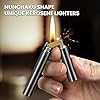YUSUD Vintage Lighter, Cool Trench Lighter, Unique Kerosene Lighters Fluid Refillable, Novelty Nunchuck Slim Lighters, Fancy Antique Gifts for Men Dad Husband (Black)