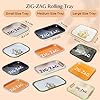 Zig-Zag - Iconic Metal Rolling Tray for Rolling Papers – Elegant, Multipurpose, Compact, and Durable – Keeps Your Accessories Organized, Large Metal Tray (34cm x 27cm) - Black
