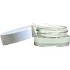 7ml Glass Shoulderless Screw Top Jars w/Grooved Anti-Leak Gasket | Concentrate, Medicine, Lip Balm, Makeup or Oil Containers | 100pc (White Lids)