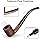 Joyoldelf Rosewood Tobacco Pipe Set - Handmade Smoking Pipe with 3mm Reusable Filter, Wooden Pipe Kit with Accessories for Beginner