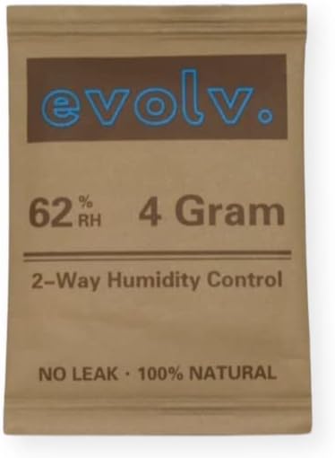 EVOLV 62% RH Humidor Packets | Size: 4g | 2 Way Humidity Control | Individually Packaged | 10 Pack
