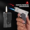 Yusud Foldable Torch Lighter with Switchable Soft Jet Flame, Lockable Butane Lighter, Refillable Butane Lighter, Cool Lighters for Men Dad Husband (Fuel No Included)
