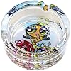 Glass Ashtray, Home Ashtrays, Cool Ashtrays Cute Ashtray Round Transparent (Blue)