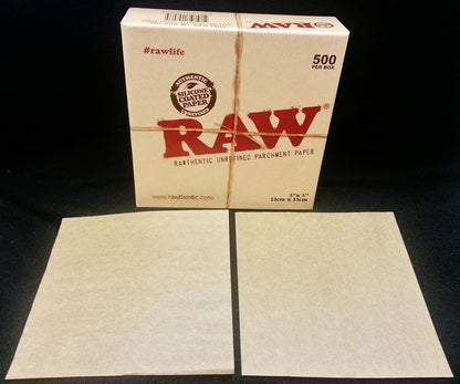 Raw Silicone Coated 5"x5" Precut Parchment Paper Sqaues 500 Count