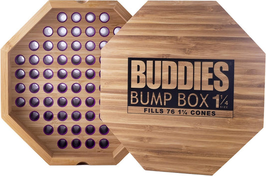 Buddies Bump Box Filler for 1 1/4 Pre Rolled Cones - Fills 76 Cones Simultaneously