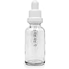 (120 Pack) 30ml Glass Dropper Bottles w/Measurements & Tamper Proof Lid | Clear Bottle & White Cap | Concentrate, Medicine, Makeup, Supplement or Oil Containers, 878221582485