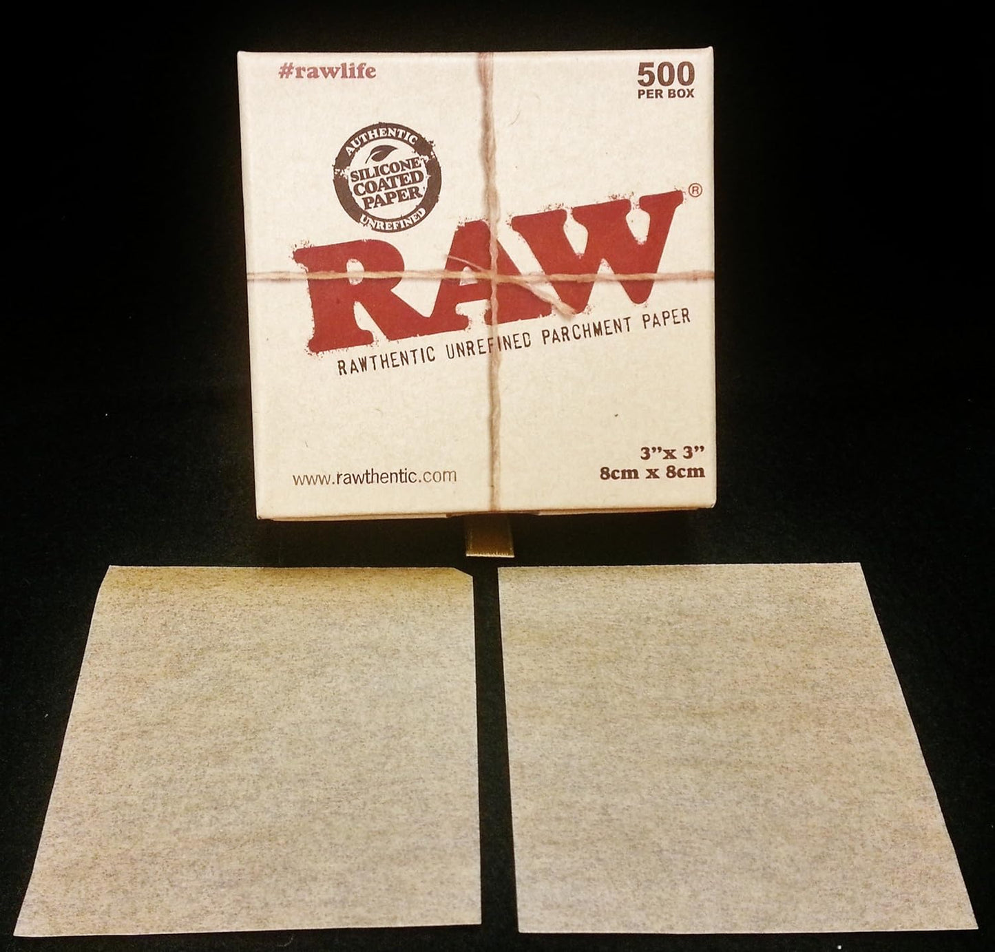 Raw Silicone Coated 3"x3" Precut Parchment Paper Squares 500 Count